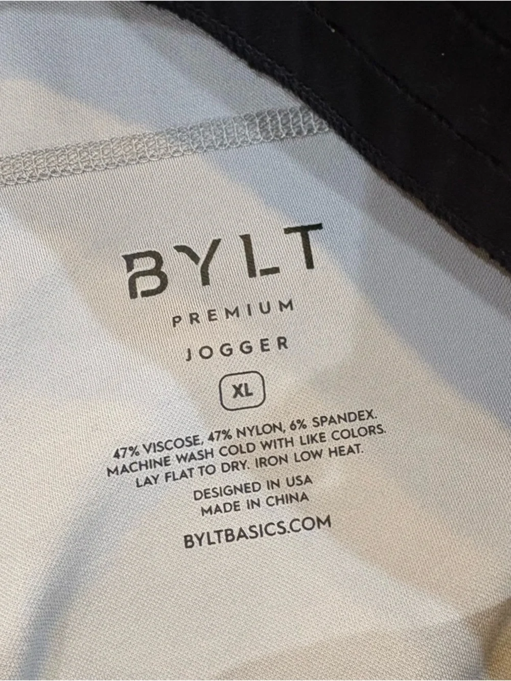 BYLT Premium Jogger Light Grey/Black Size XL
